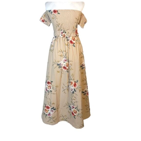 Boho Chic Smocked Floral High Low Dress - Picture 5 of 8